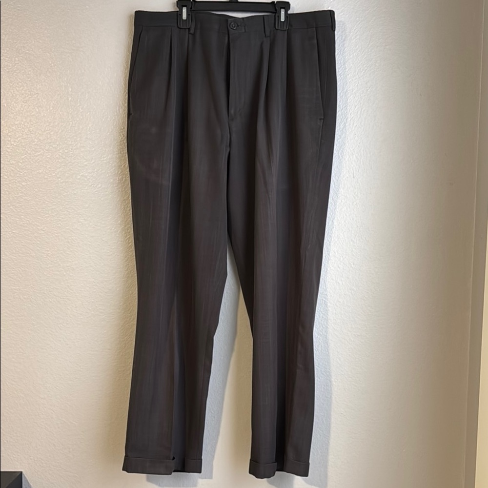 Men's Claiborne Charcoal Dress Pants